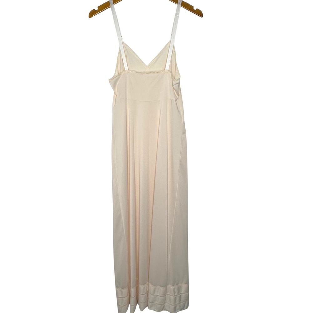 Vintage Lorraine Maxi Peach/Cream Maxi Slip‎ Size 34 - Picture 2 of 10